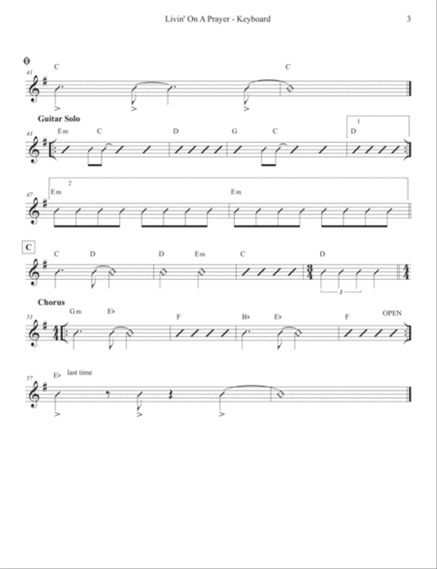 Livin' On A Prayer String Duet scores gallery preview page 4