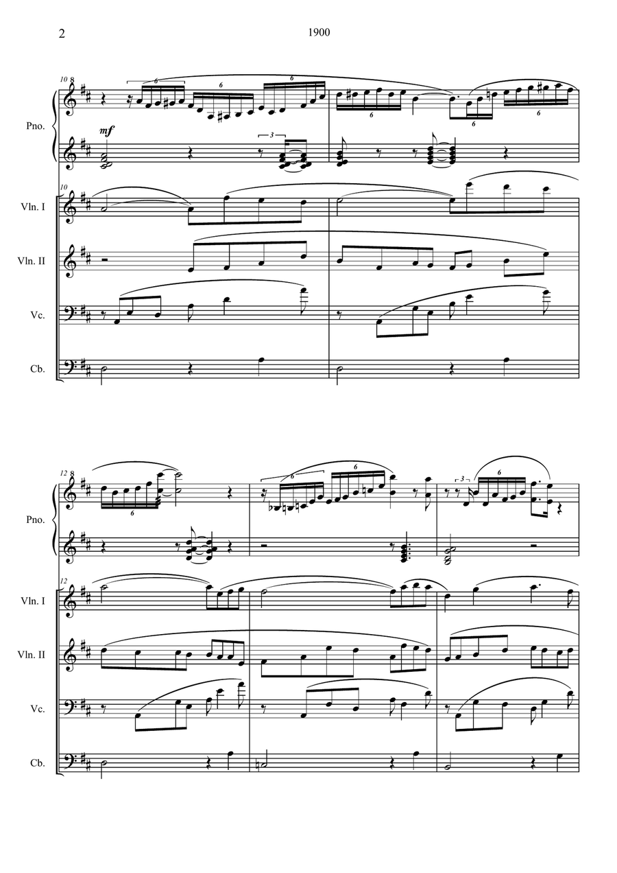 1900's Theme 1900's Theme Small Ensemble scores gallery preview page 2