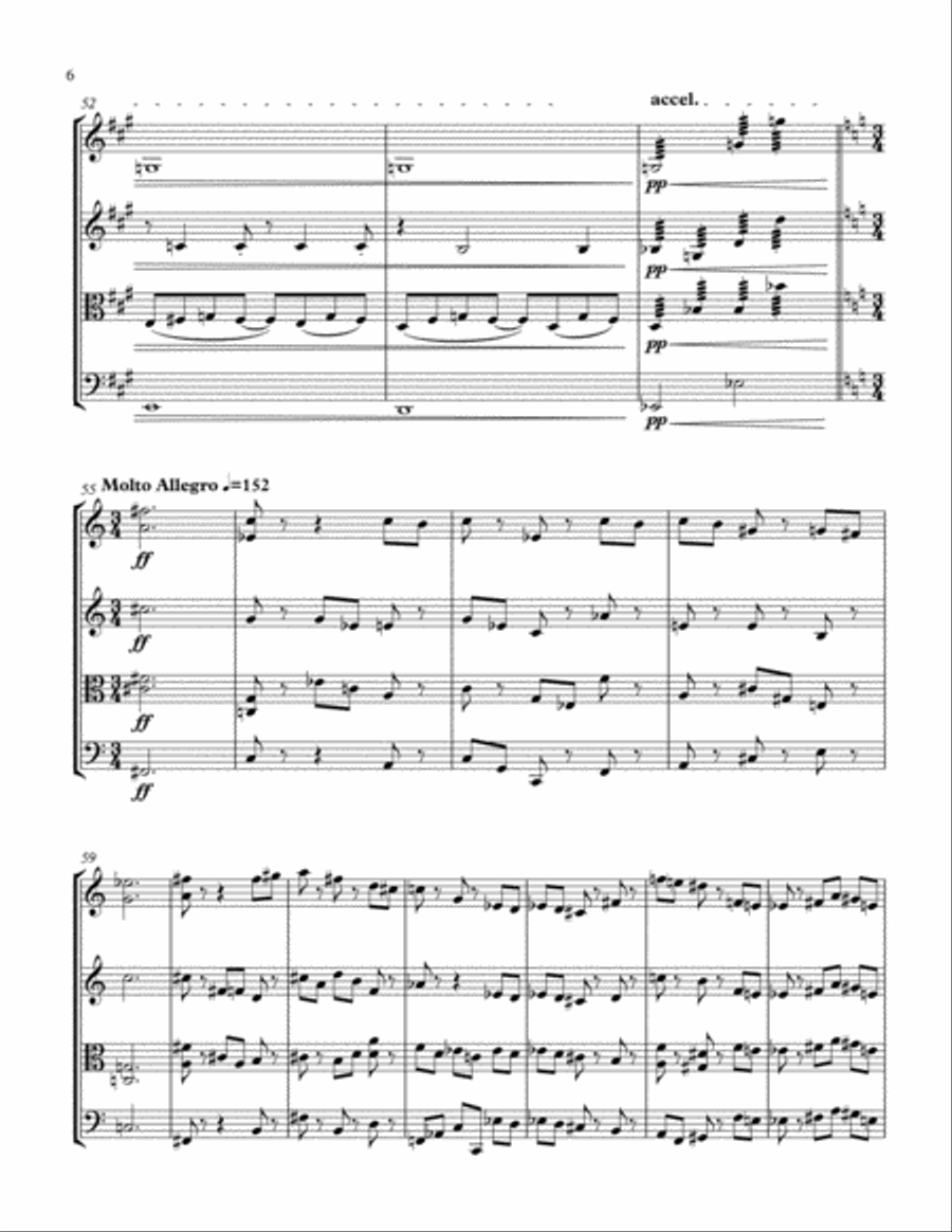 String Quartet No.16 String Quartet scores gallery preview page 6