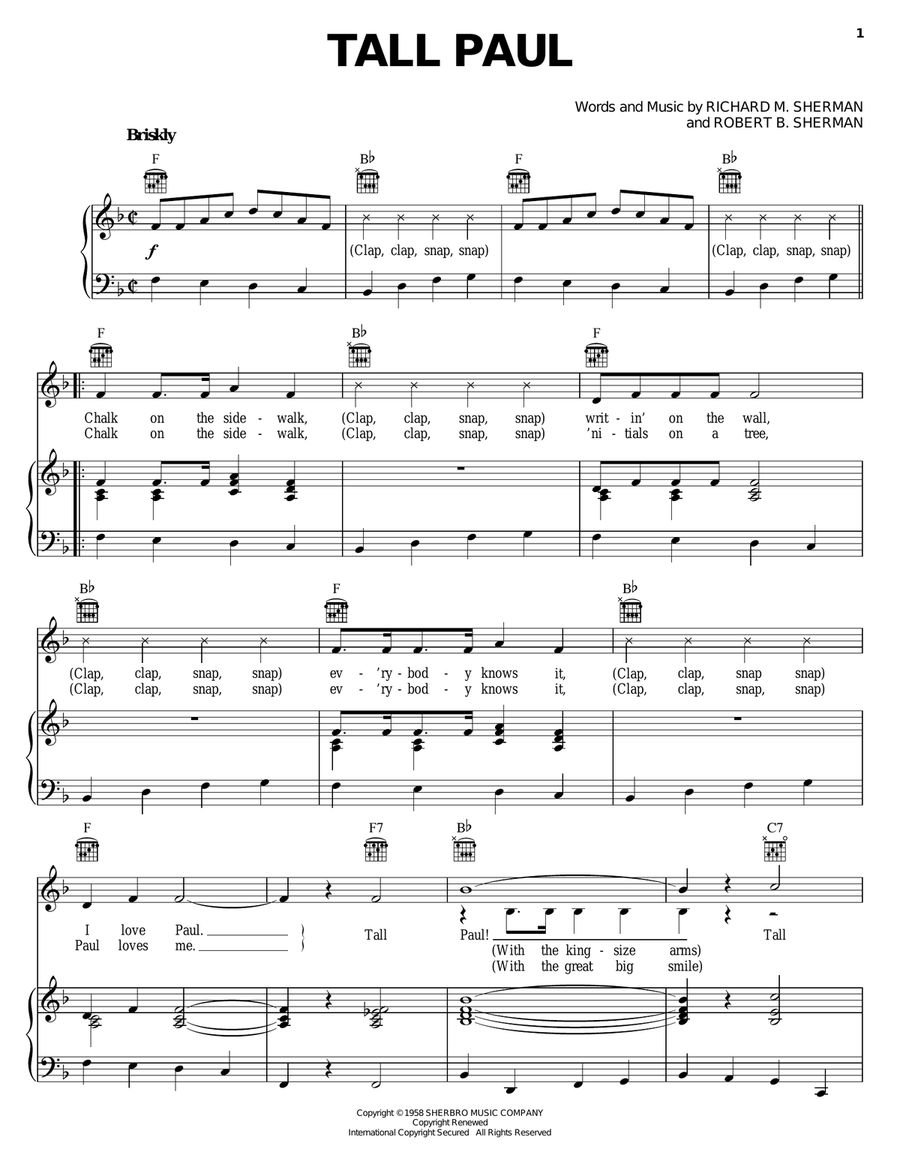 Tall Paul Tall Paul Acoustic Guitar scores gallery preview page 1