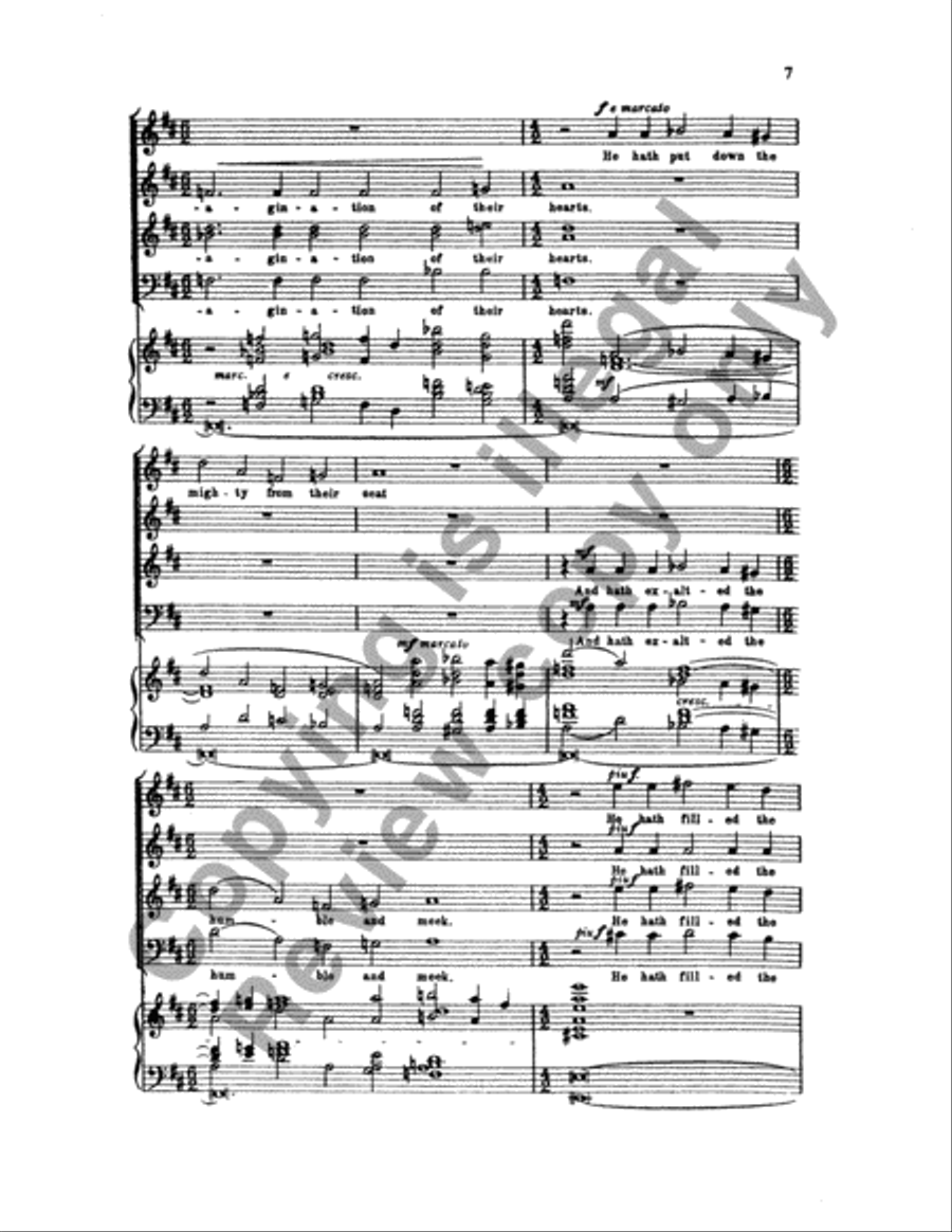 Magnificat & Nunc Dimittis in D 4-Part scores gallery preview page 22