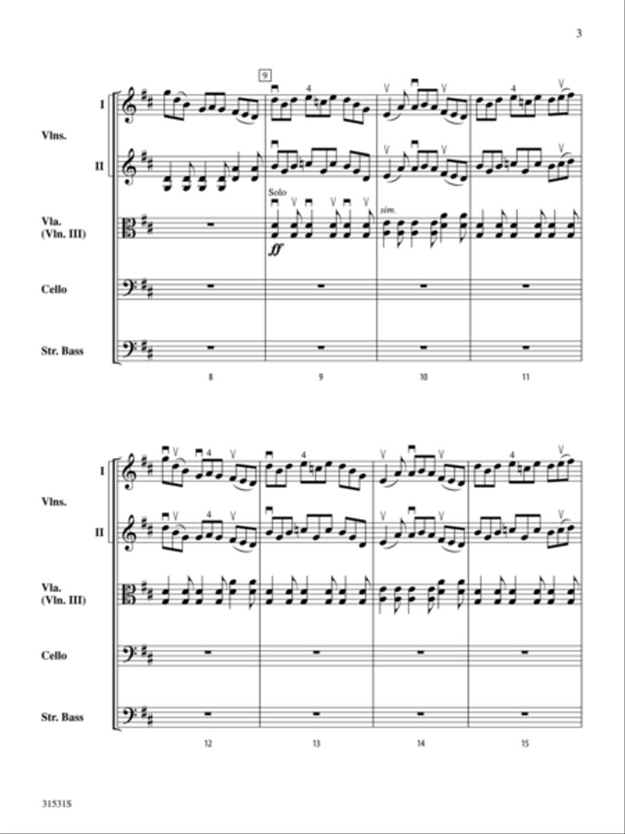 Fiddle Like the Dickens! (score only) String Orchestra scores gallery preview page 3