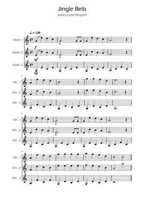 Jingle Bells - Violin Trio