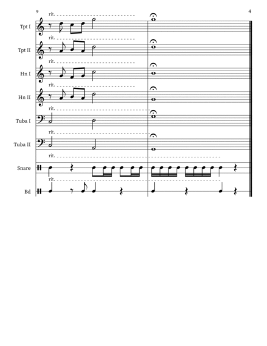 Fanfare Xénotique Fanfare Xénotique Small Ensemble scores gallery preview page 4