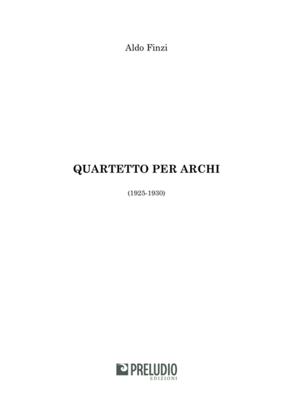 Quartetto, per archi (Strings Quartet) image number null