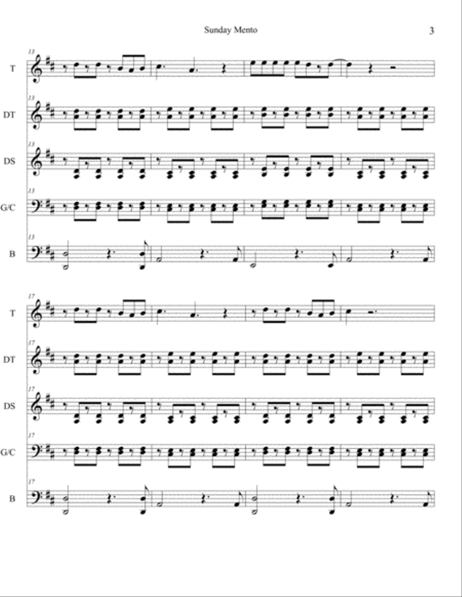 Sunday Mento Small Ensemble scores gallery preview page 4