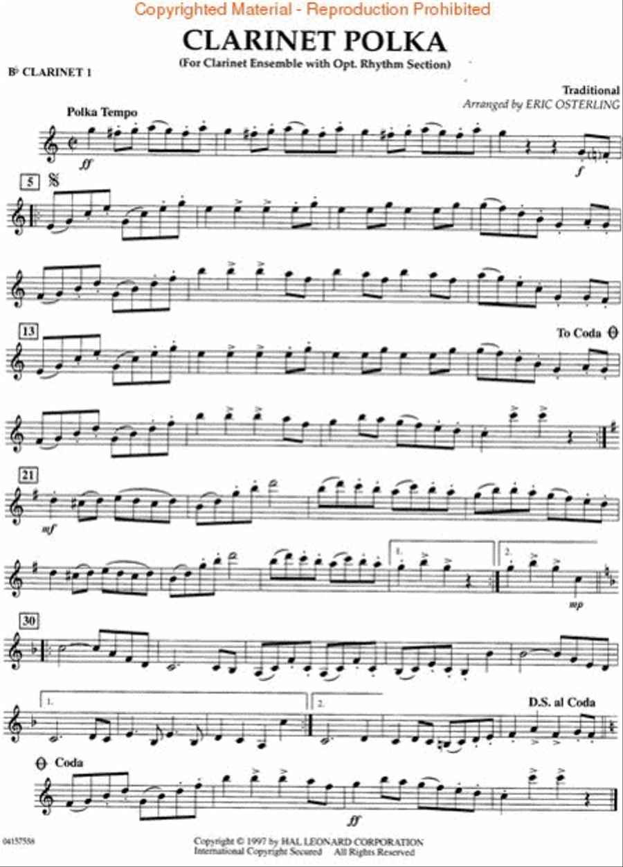 Clarinet Polka Clarinet scores gallery preview page 3