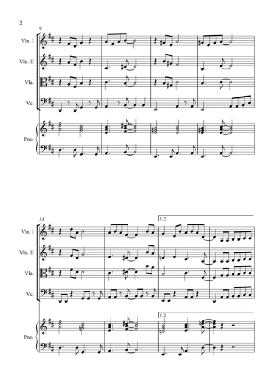 Summer Nights String Quartet scores gallery preview page 2