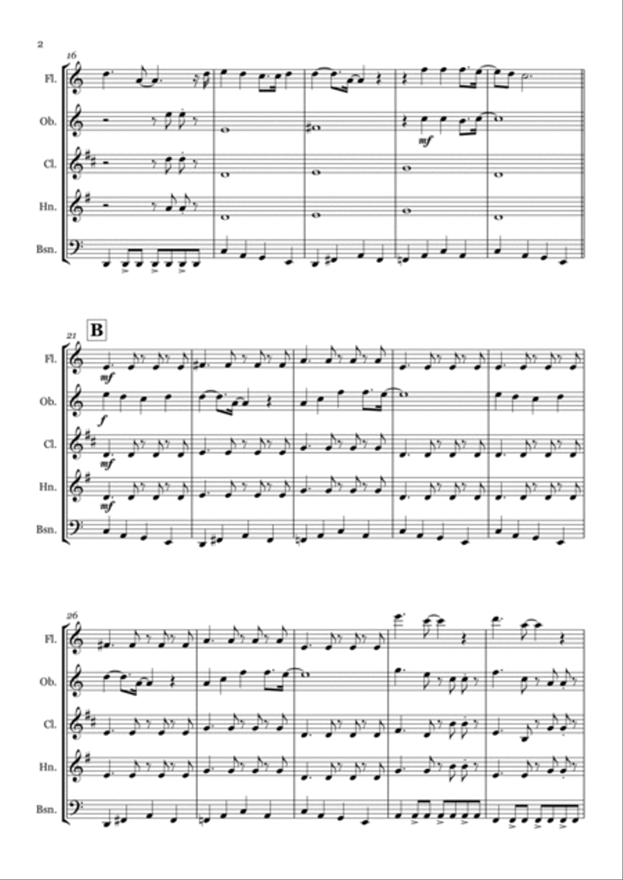 Eight Days A Week Woodwind Quintet scores gallery preview page 2