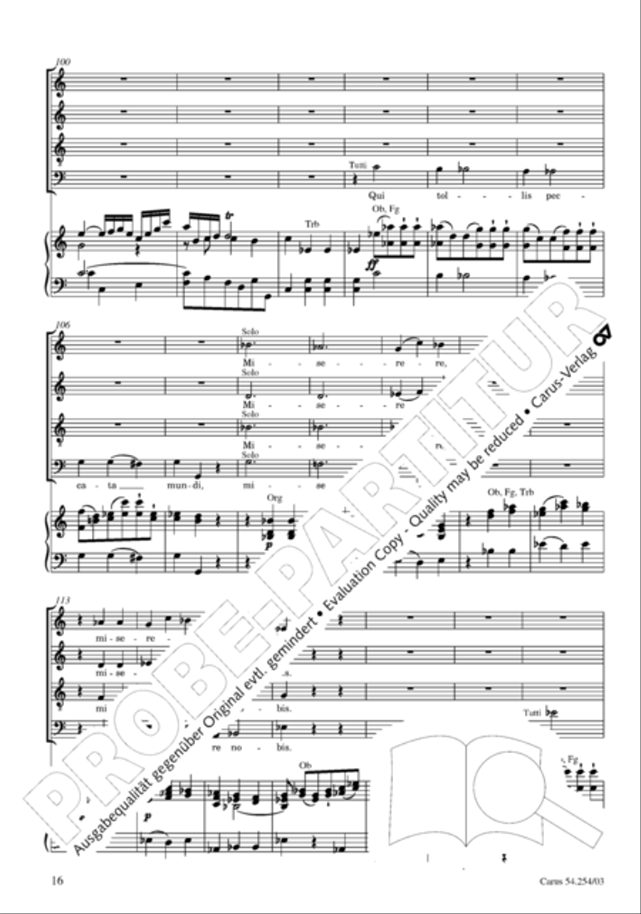 Missa Sancti Hieronymi 4-Part scores gallery preview page 17