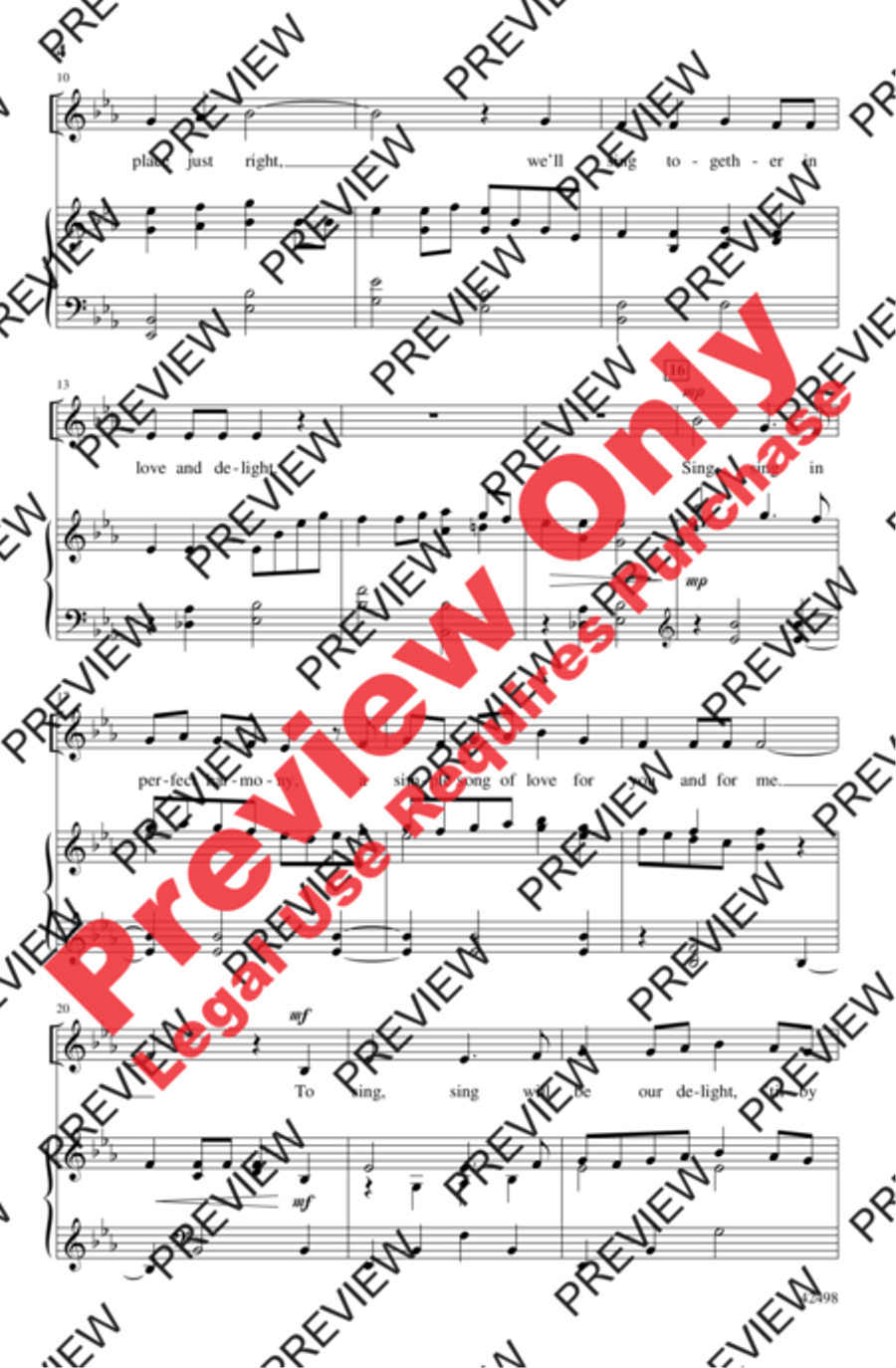Two Simple Songs for Children 2-Part scores gallery preview page 4
