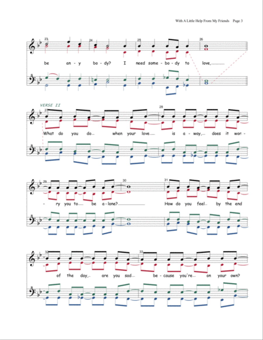 With A Little Help From My Friends SSAA scores gallery preview page 3