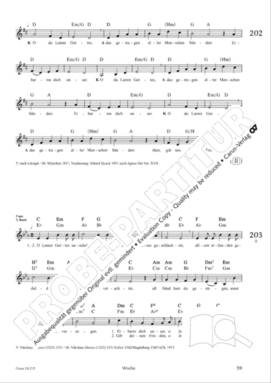 Gitarrenbuch zum Gotteslob Guitar scores gallery preview page 57