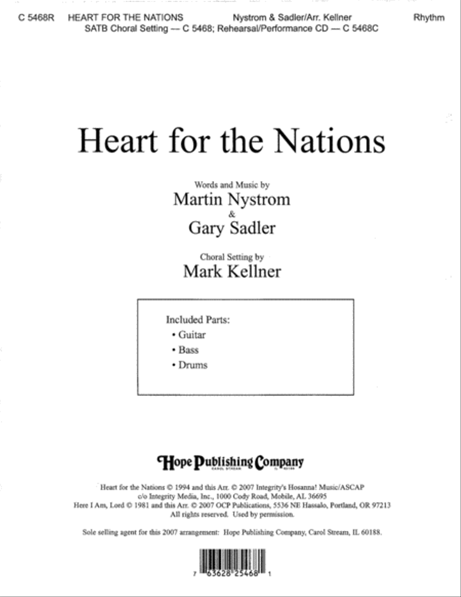Heart for the Nations Heart for the Nations Set of Parts scores gallery preview page 1