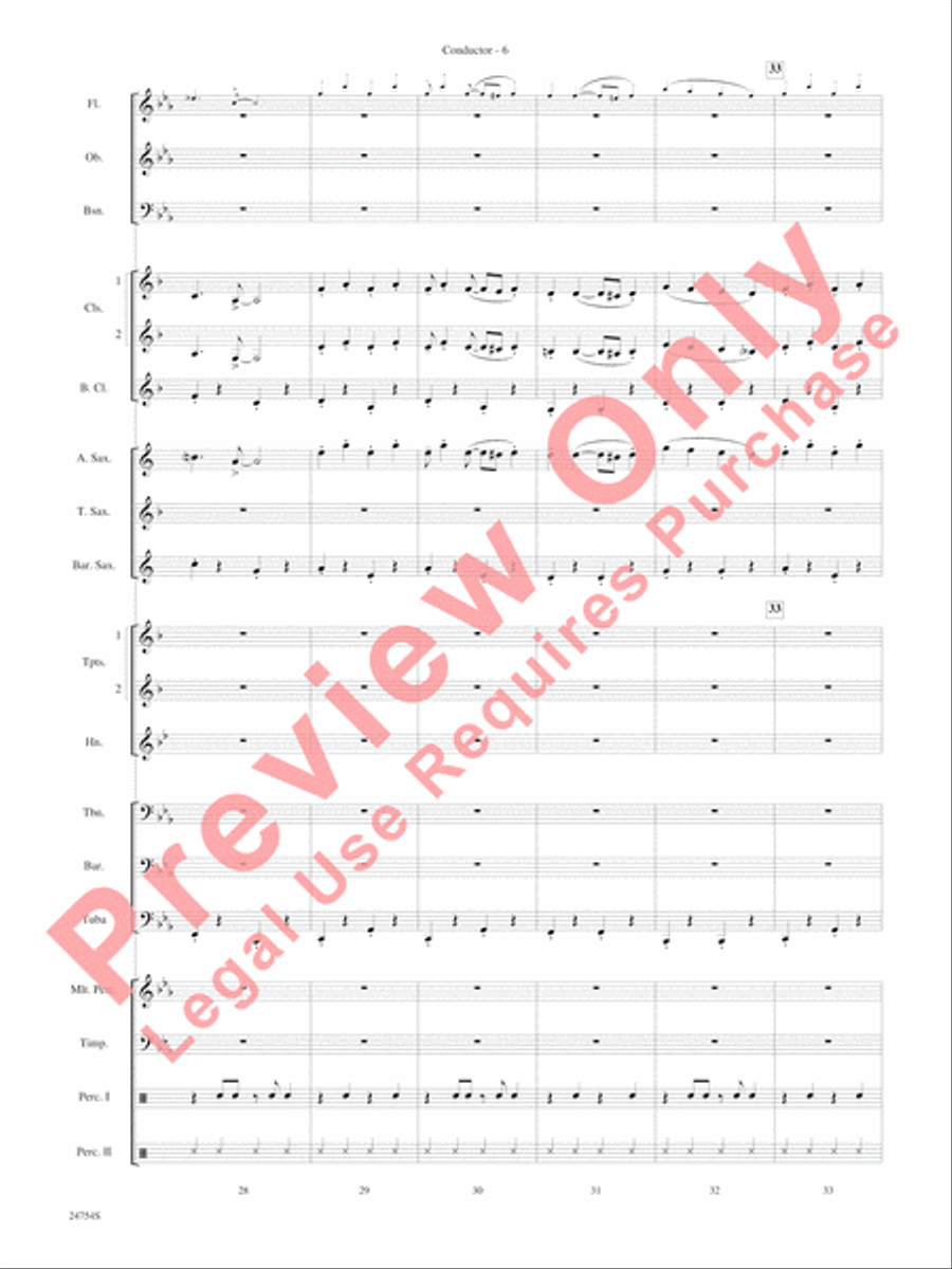Selections from The Star Wars Saga Concert Band scores gallery preview page 9