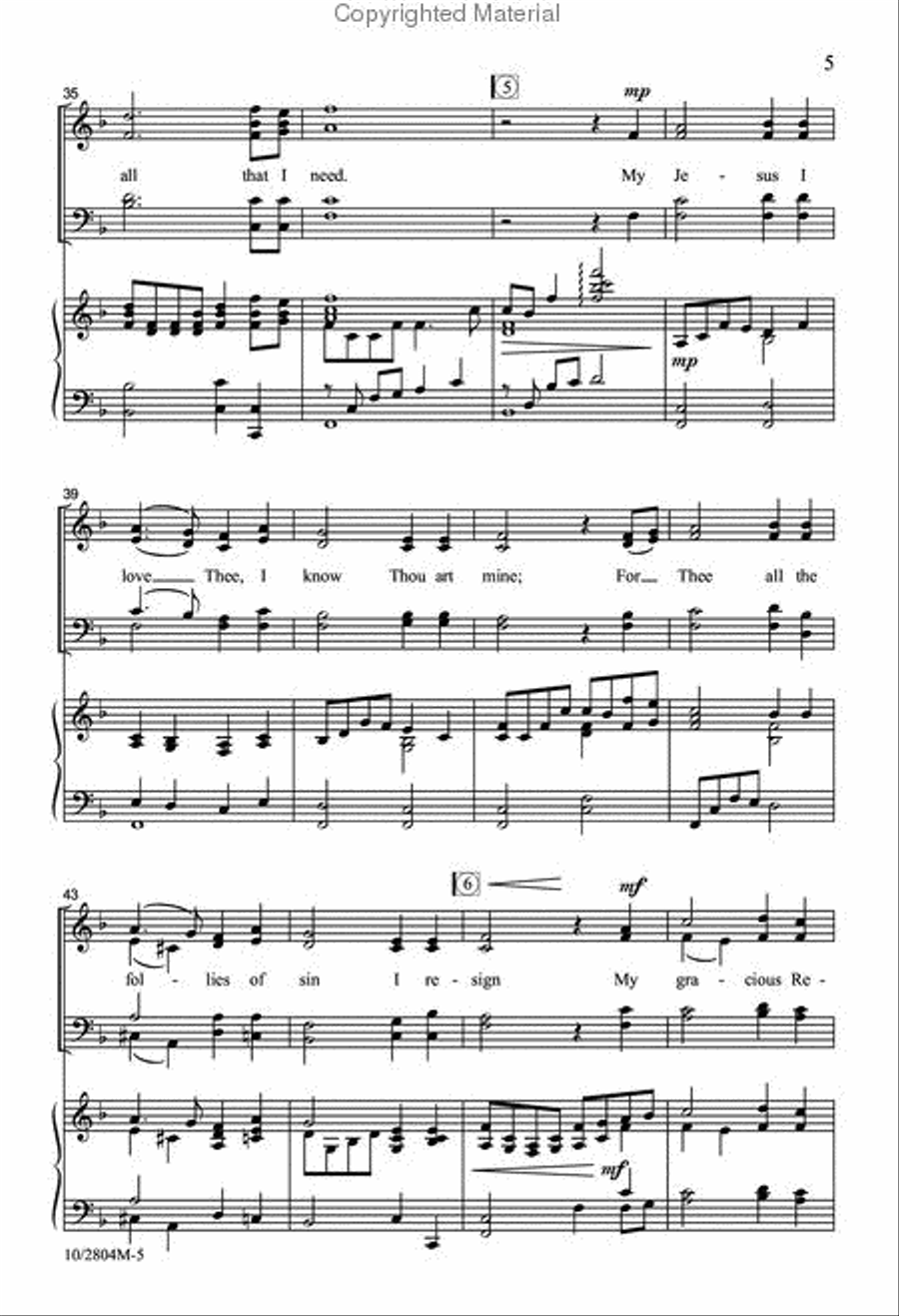 You Are All that I Need 4-Part scores gallery preview page 6
