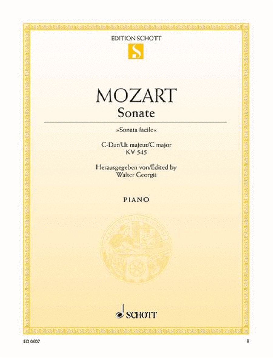 Sonata C major, K. 545 Piano Solo scores gallery preview page 1