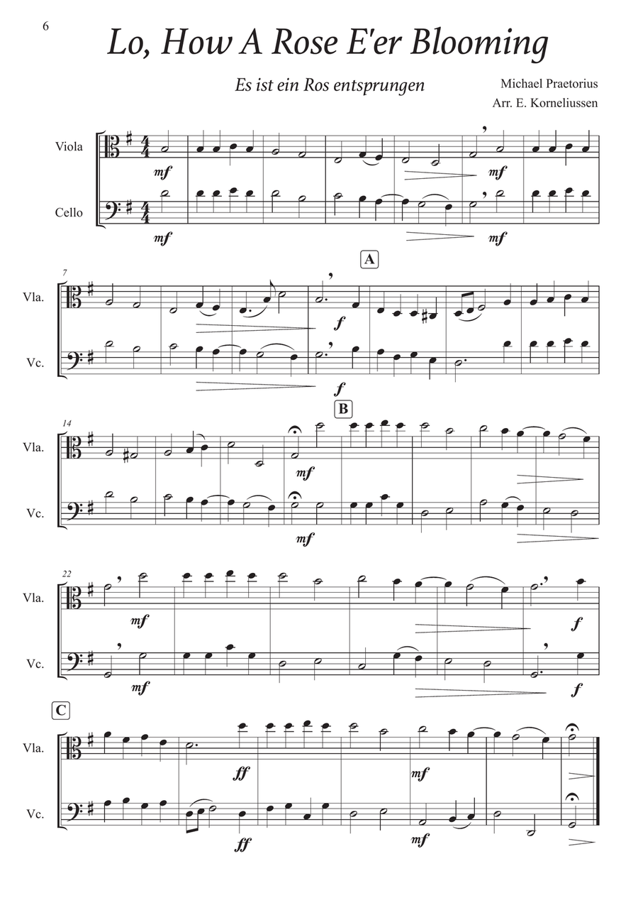The Christmas Duet Book - 20 Christmas Carols For Viola and Cello String Duet scores gallery preview page 6