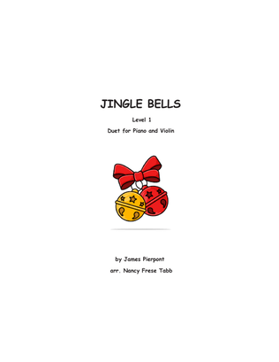 Book cover for Jingle Bells - Level 1 Easy Duet for Piano and Violin