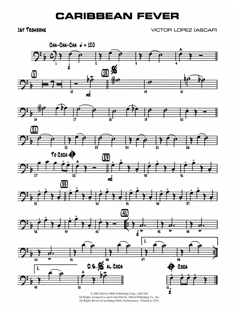 Caribbean Fever: 1st Trombone