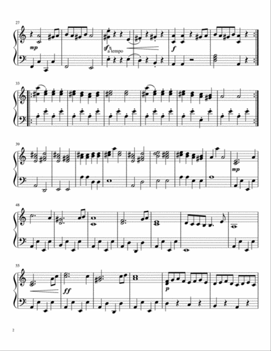 Hungarian Dance Number 5 by Brahms for Intermediate Piano Level 5 Piano Solo scores gallery preview page 2
