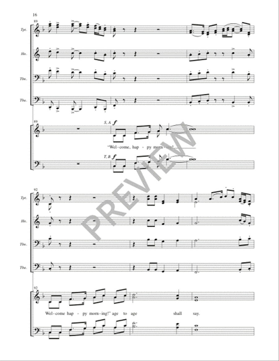 Welcome, Happy Morning! - Full Score and Parts Divisi scores gallery preview page 17