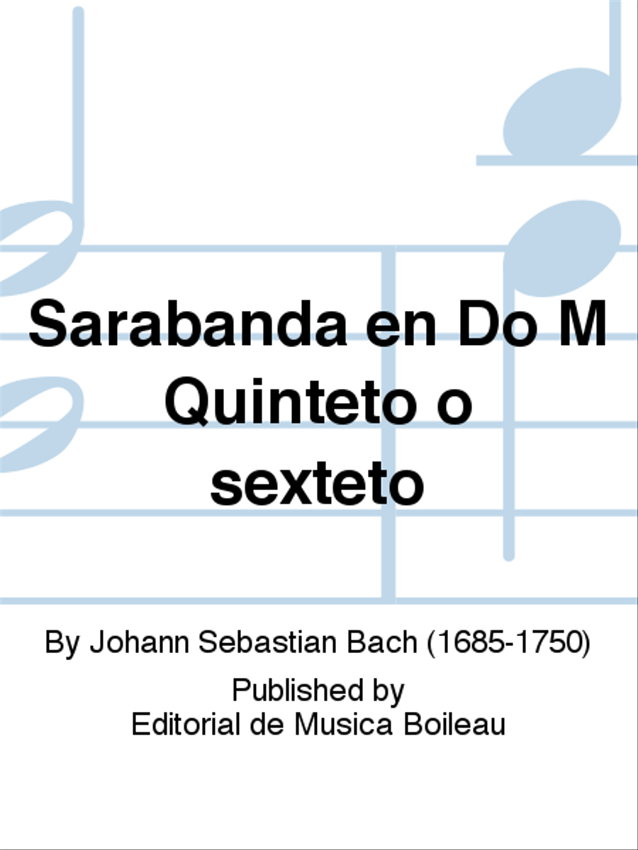 Sarabanda en Do M Quinteto o sexteto Cello scores gallery preview page 1
