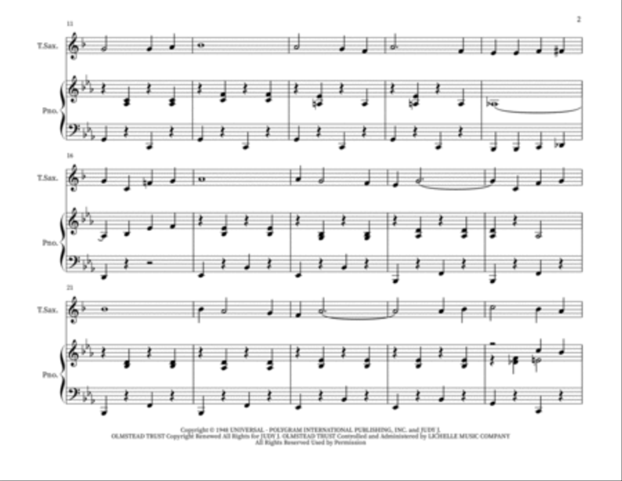 Blue Christmas Woodwind Duet scores gallery preview page 2