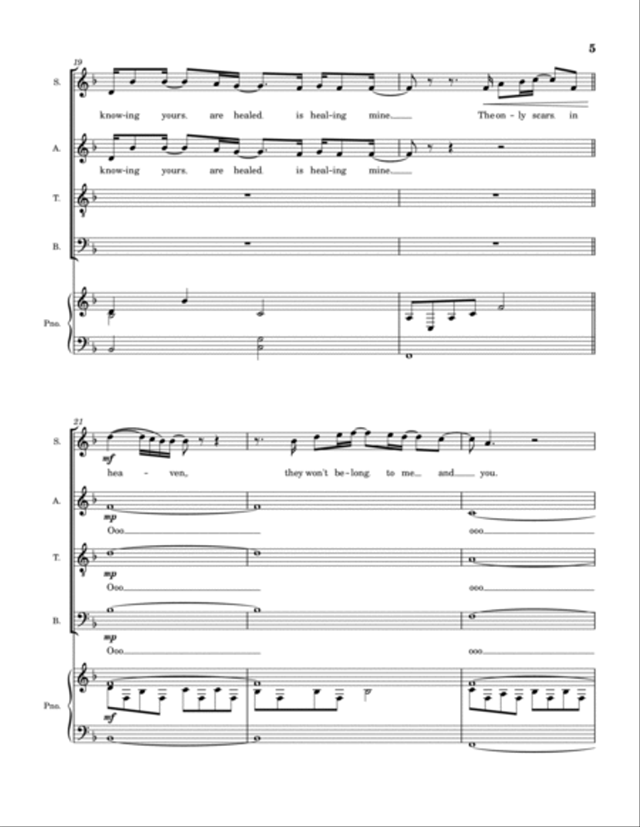 Scars In Heaven Scars In Heaven 4-Part scores gallery preview page 6