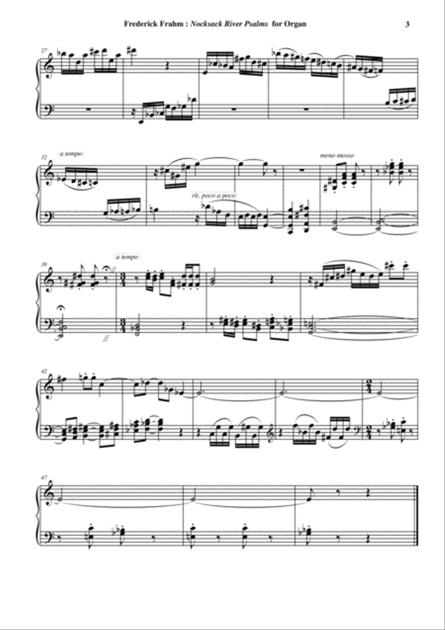 Frederick Frahm: Nooksack River Psalms for organ Organ Solo scores gallery preview page 3