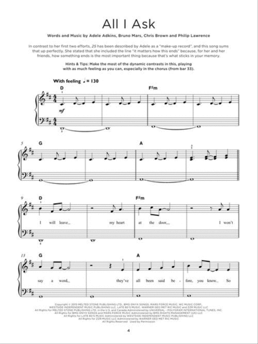 40 Adele Songs - Really Easy Piano Easy Piano scores gallery preview page 5