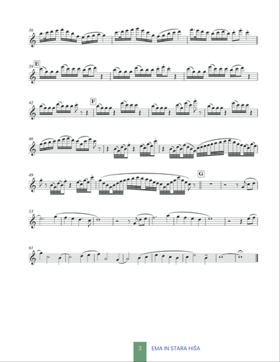 Ema and the old house Ema and the old house Flute Solo scores gallery preview page 3