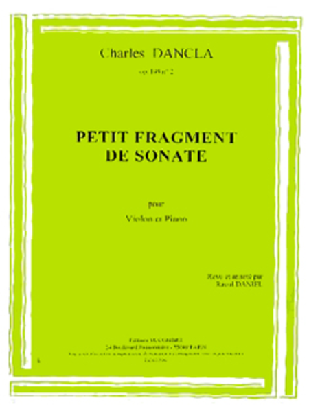 Petites pieces mignonnes (8) Op. 149 No. 2 Petit fragment de sonate
