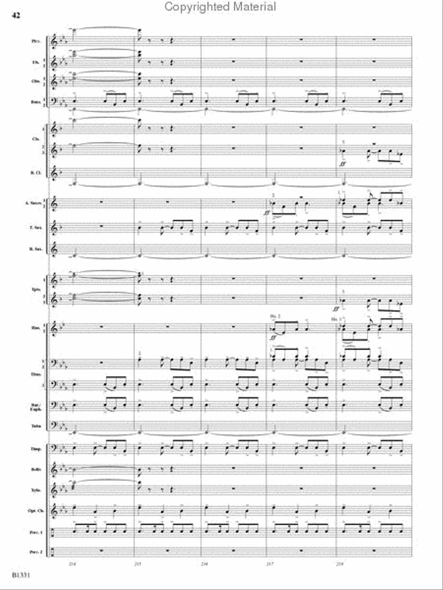 March Jubiloso Concert Band scores gallery preview page 40