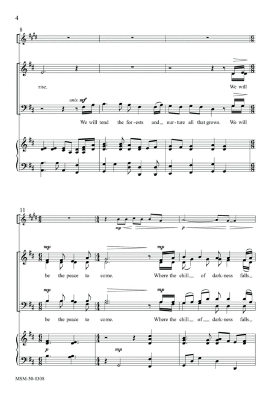 The Peace to Come 4-Part scores gallery preview page 4