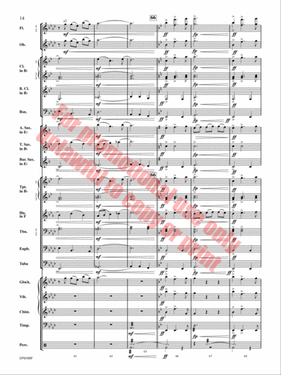 The Last to Fall Concert Band scores gallery preview page 15