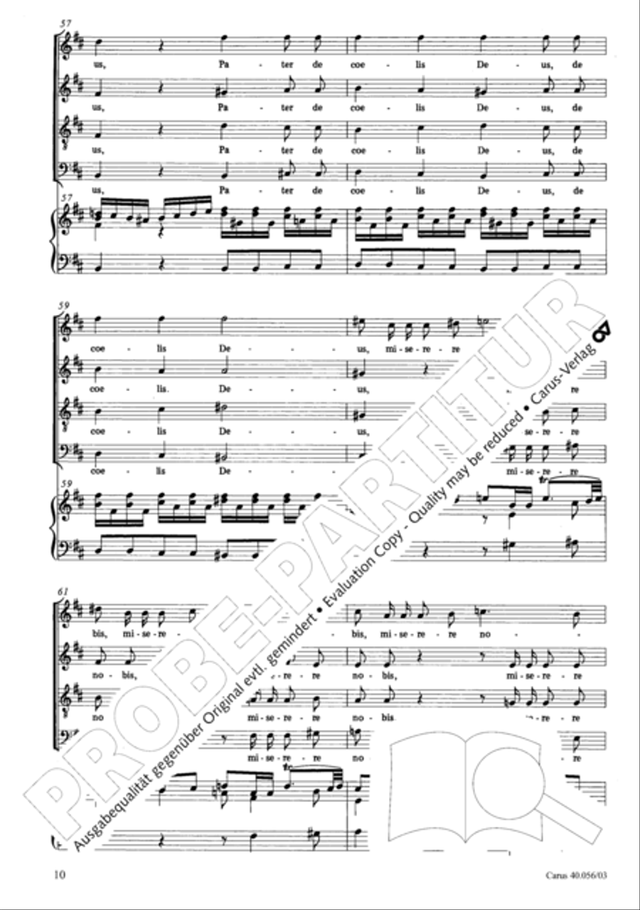 Litaniae Lauretanae B.M.V. in D 4-Part scores gallery preview page 11