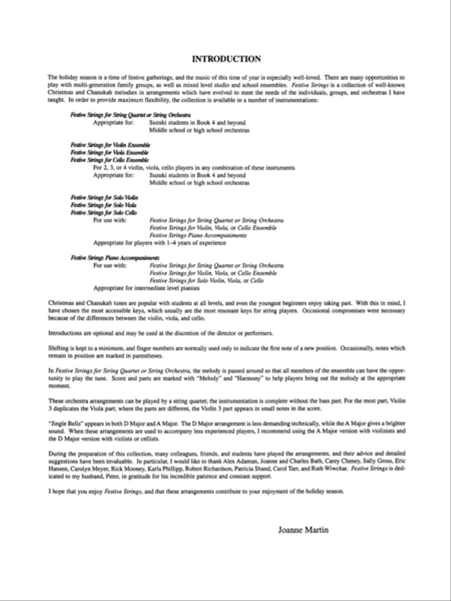 Festive Strings for String Quartet or String Orchestra String Quartet scores gallery preview page 8