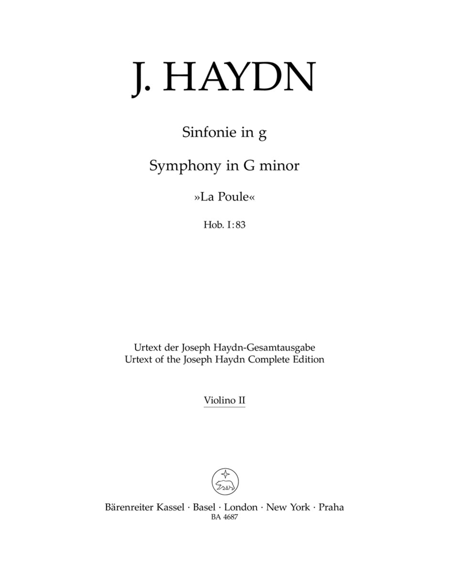 Symphony g minor Hob. I:83 'La Poule' Violin scores gallery preview page 1