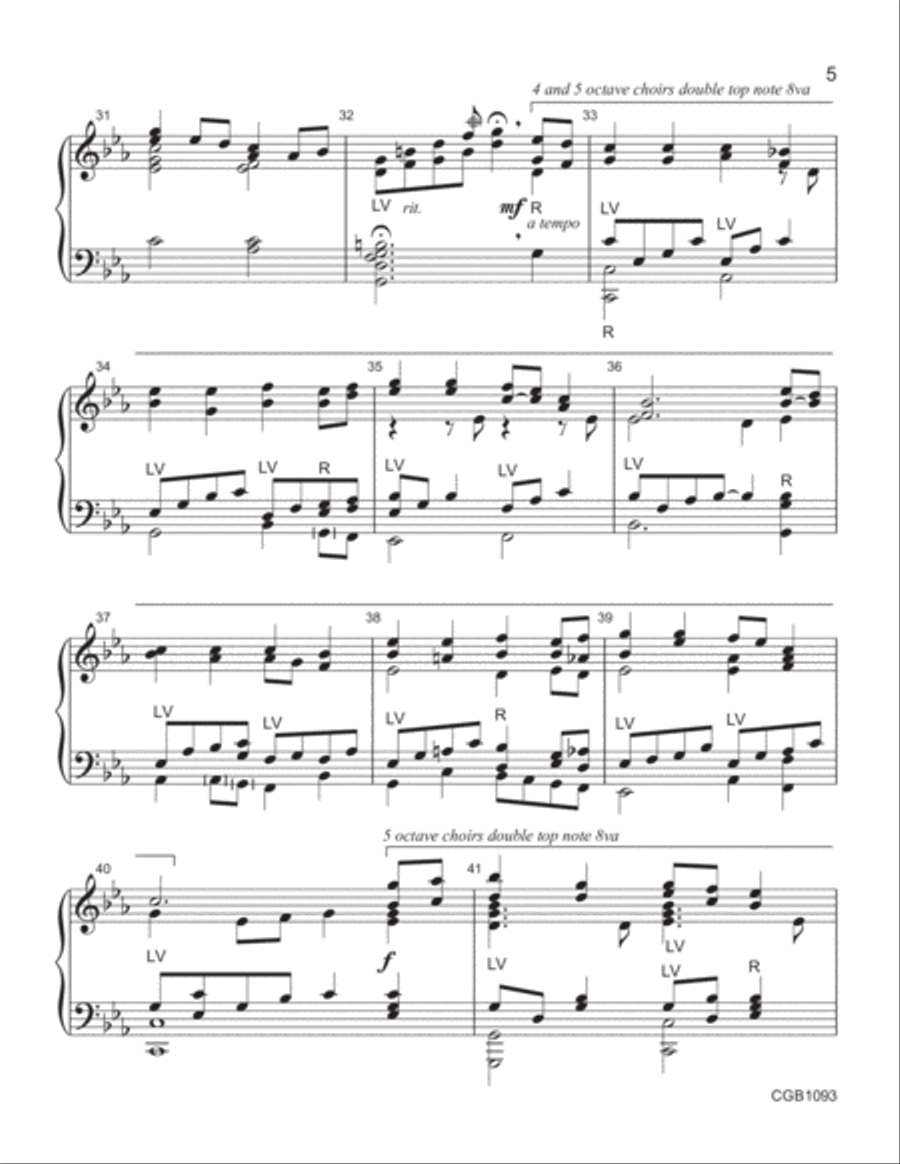 I Heard the Voice of Jesus Say Handbell Choir scores gallery preview page 5