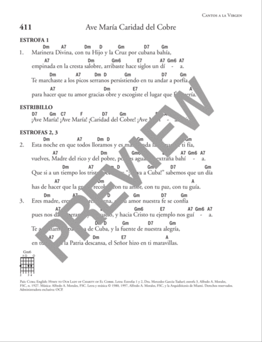 Flor y Canto, Tercera Edición [Words and Chords - Guitar] Easy Guitar scores gallery preview page 5