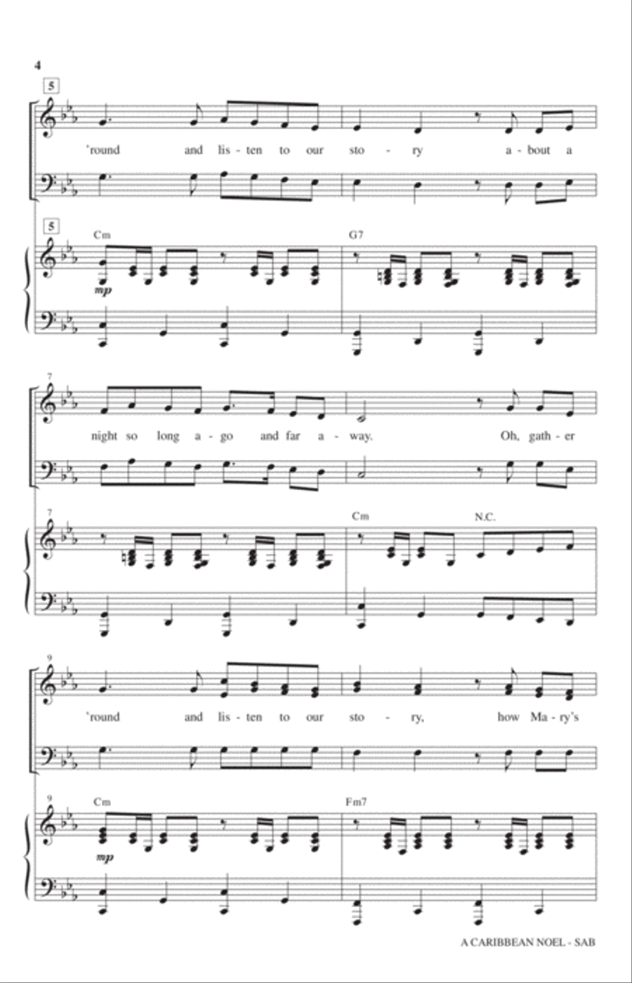 A Caribbean Noel A Caribbean Noel 3-Part scores gallery preview page 2