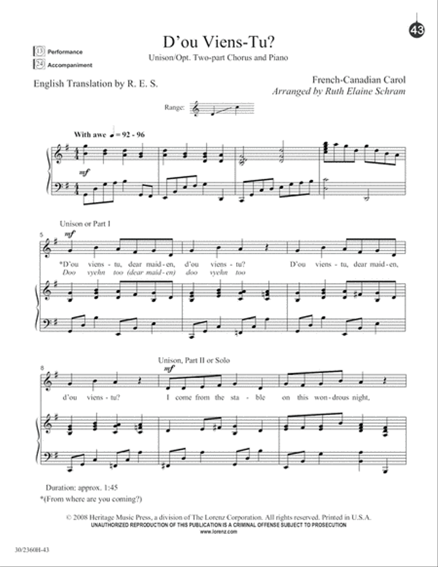 It's Christmas Everywhere! Unison Choir scores gallery preview page 44