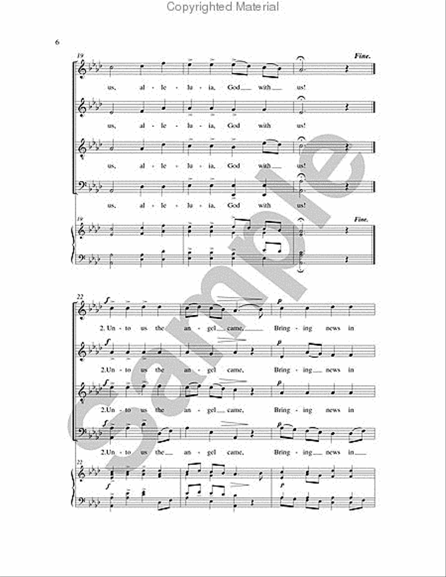 Angel Choirs in Heaven Rejoice 4-Part scores gallery preview page 5