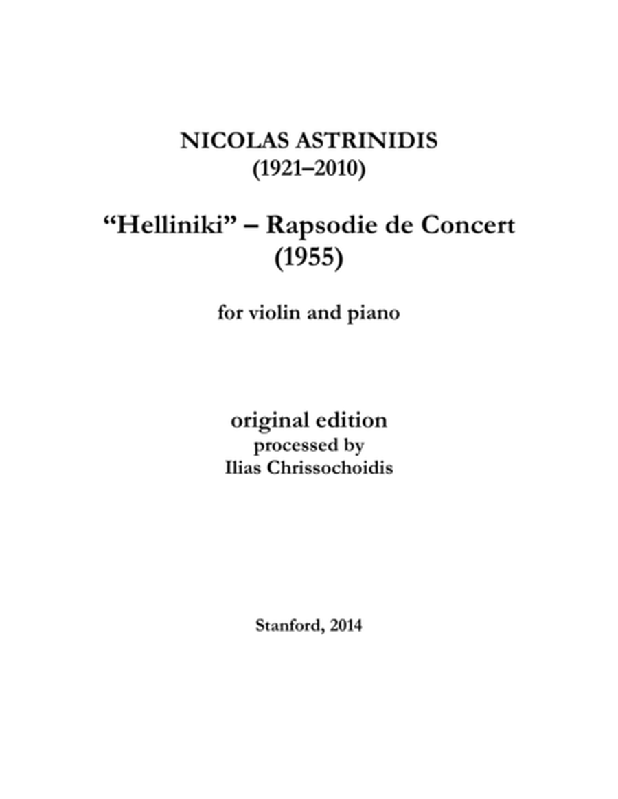 Helliniki - Rapsodie de Concert image number null