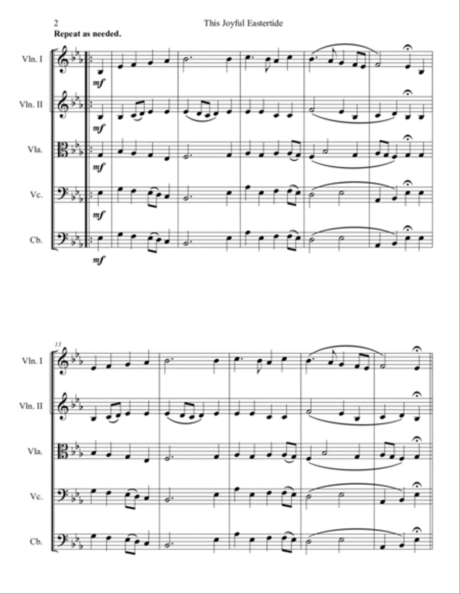 This Joyful Eastertide This Joyful Eastertide String Orchestra scores gallery preview page 4
