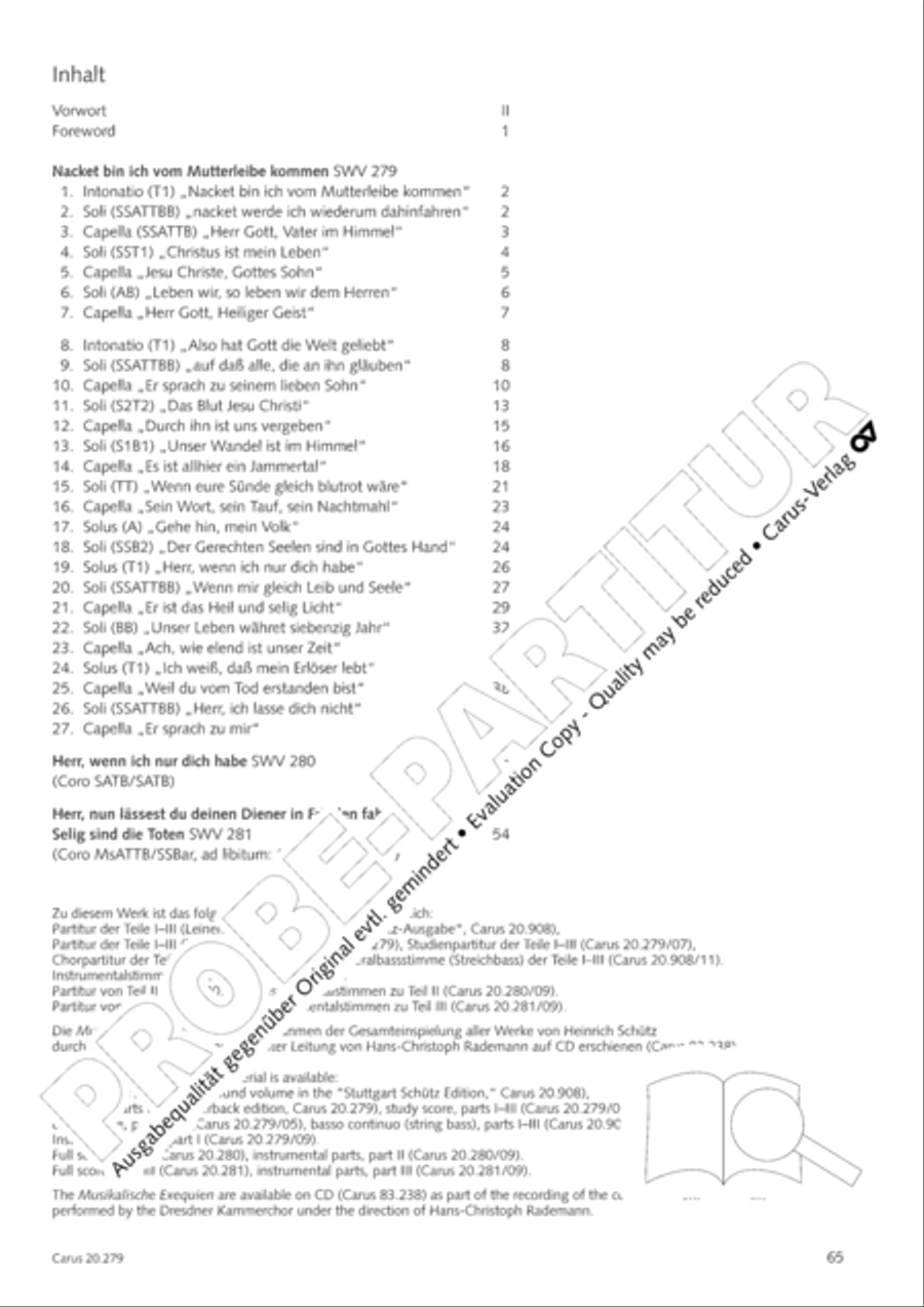 Musikalische Exequien I-III Score scores gallery preview page 68