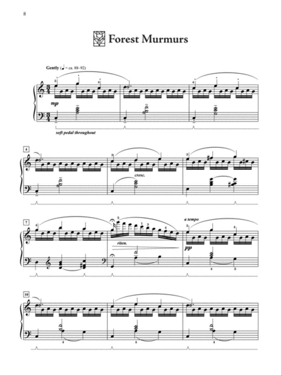 Lyric Preludes in Romantic Style Piano Solo scores gallery preview page 8