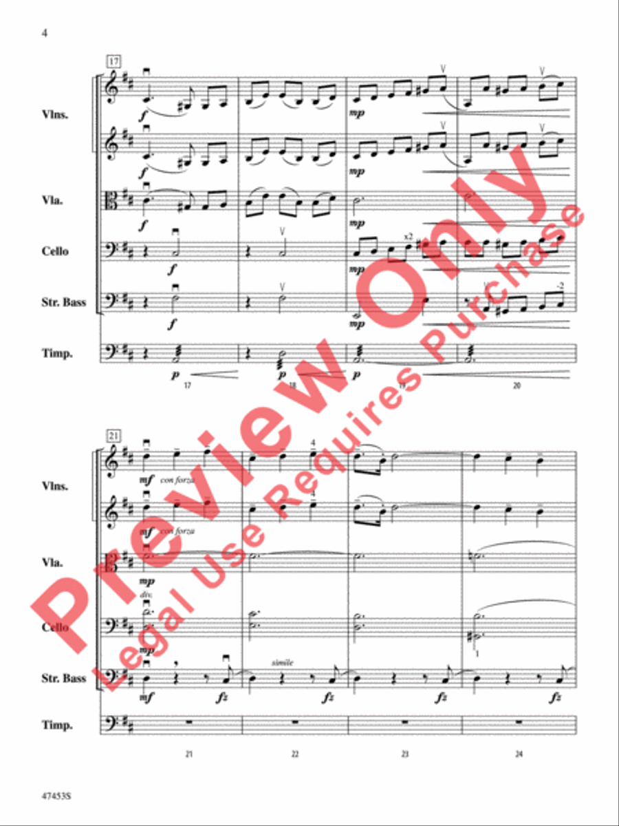 Symphony No. 2, Finale String Orchestra scores gallery preview page 5