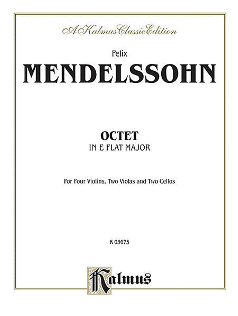 String Octet in E-flat Major, Op. 20 Small Ensemble scores gallery preview page 1